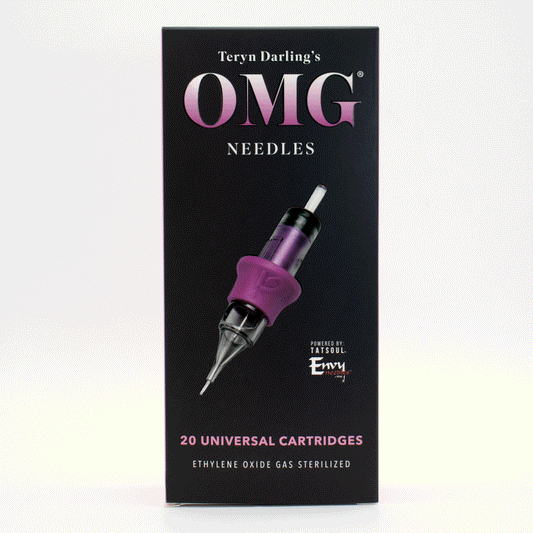 OMG Needles® – 1 Round Liner (.25mm / #8) – Box of 20
