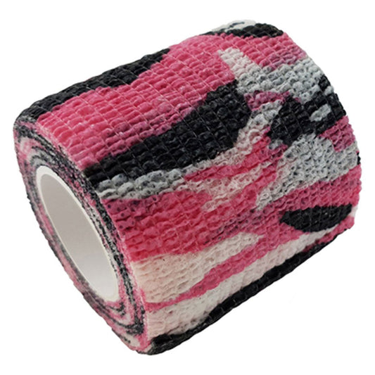 Pink camouflage grip tape roll used to wrap PMU machines for improved grip and comfort.