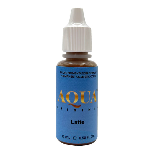 Aqua Original Latte pigment bottle for PMU brow procedures