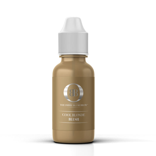Single bottle of Cool Blonde Blush pigment for light to medium ash-blonde brows.