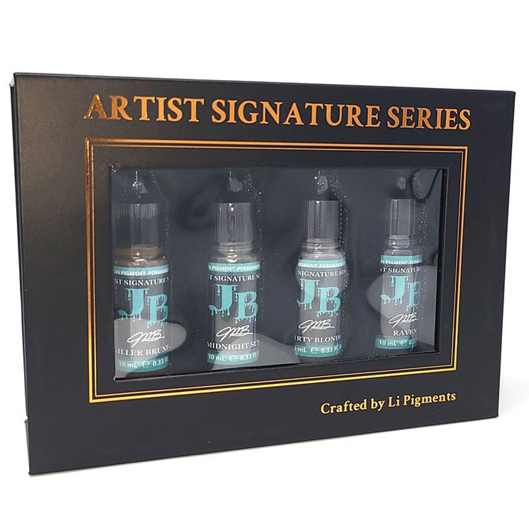 Li Pigments Jenn Boyd Signature Series PMU pigment set – premium eyebrow pigments crafted for permanent makeup artists, microblading, and cosmetic tattooing.