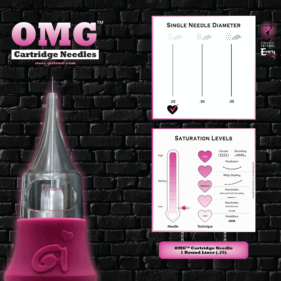 OMG® Needle Variety Pack – 12 Cartridges (One of Each Configuration)