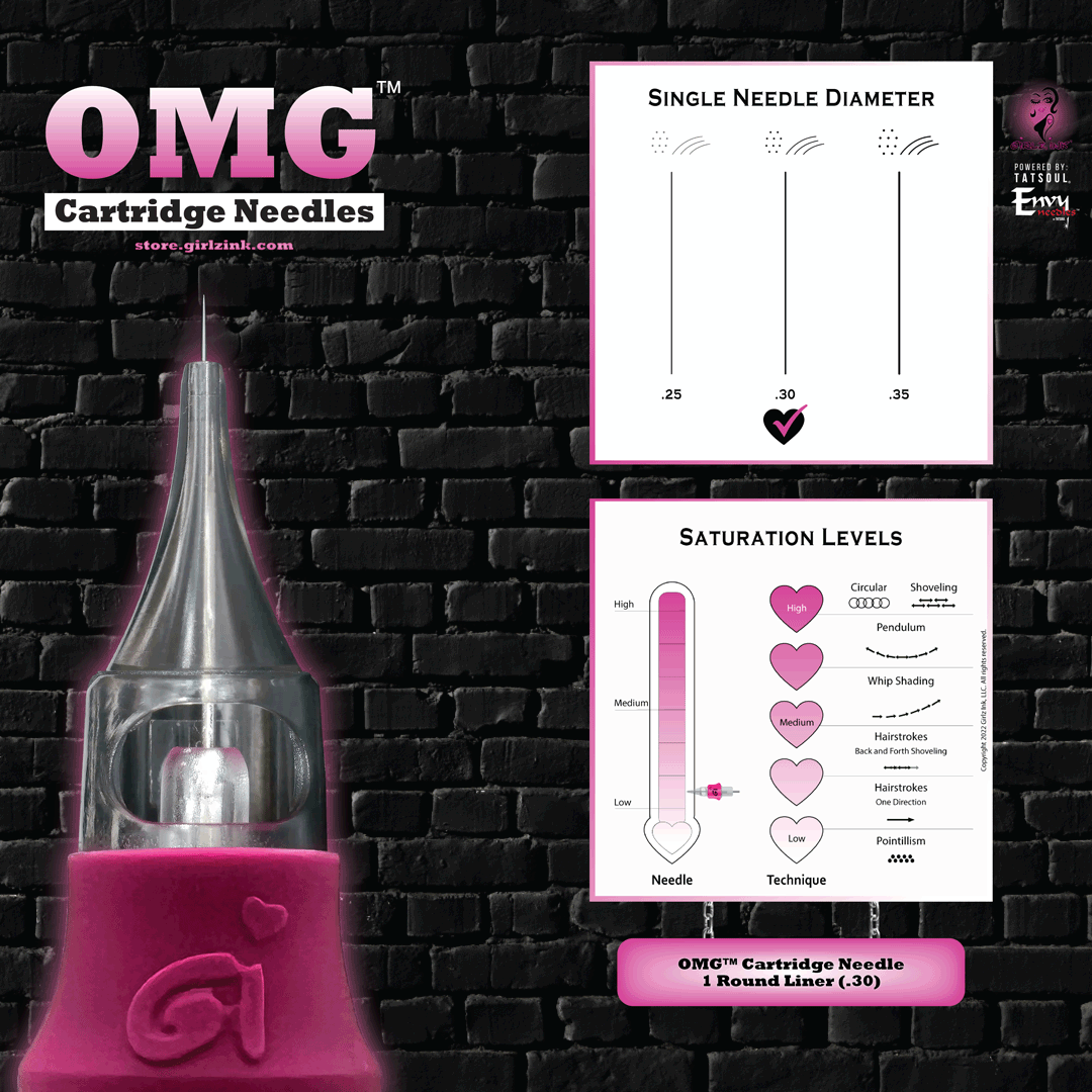 OMG® Needle Variety Pack – 12 Cartridges (One of Each Configuration)