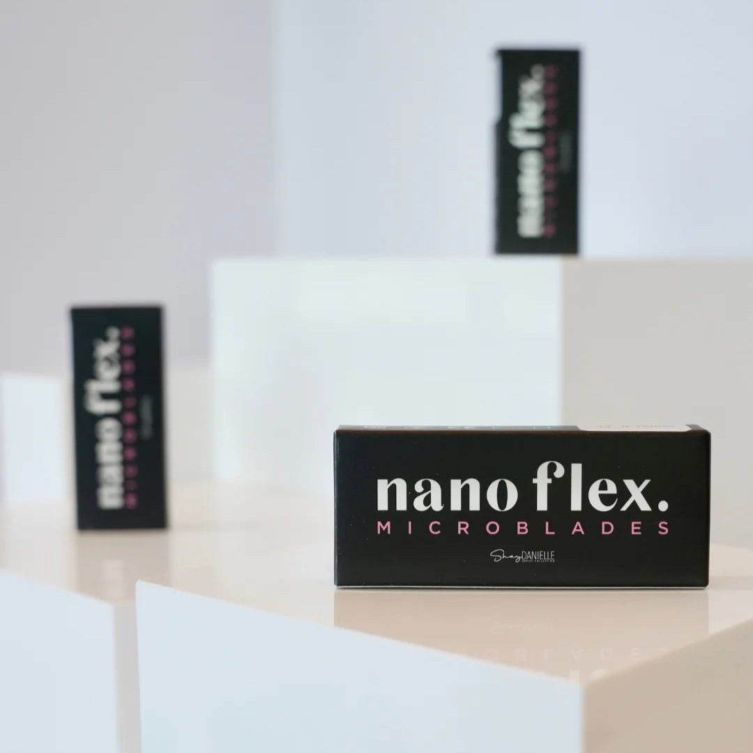 Nano Flex Microblades by Shay Danielle – premium flexible microblading needles for professional PMU artists. Designed for ultra-precise, natural hair strokes with smooth pigment flow, minimal trauma, and consistent healed results.
