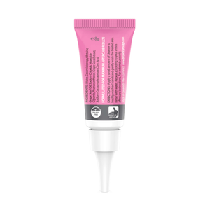 PMU aftercare skin care cream in pink tube showing ingredient and usage label