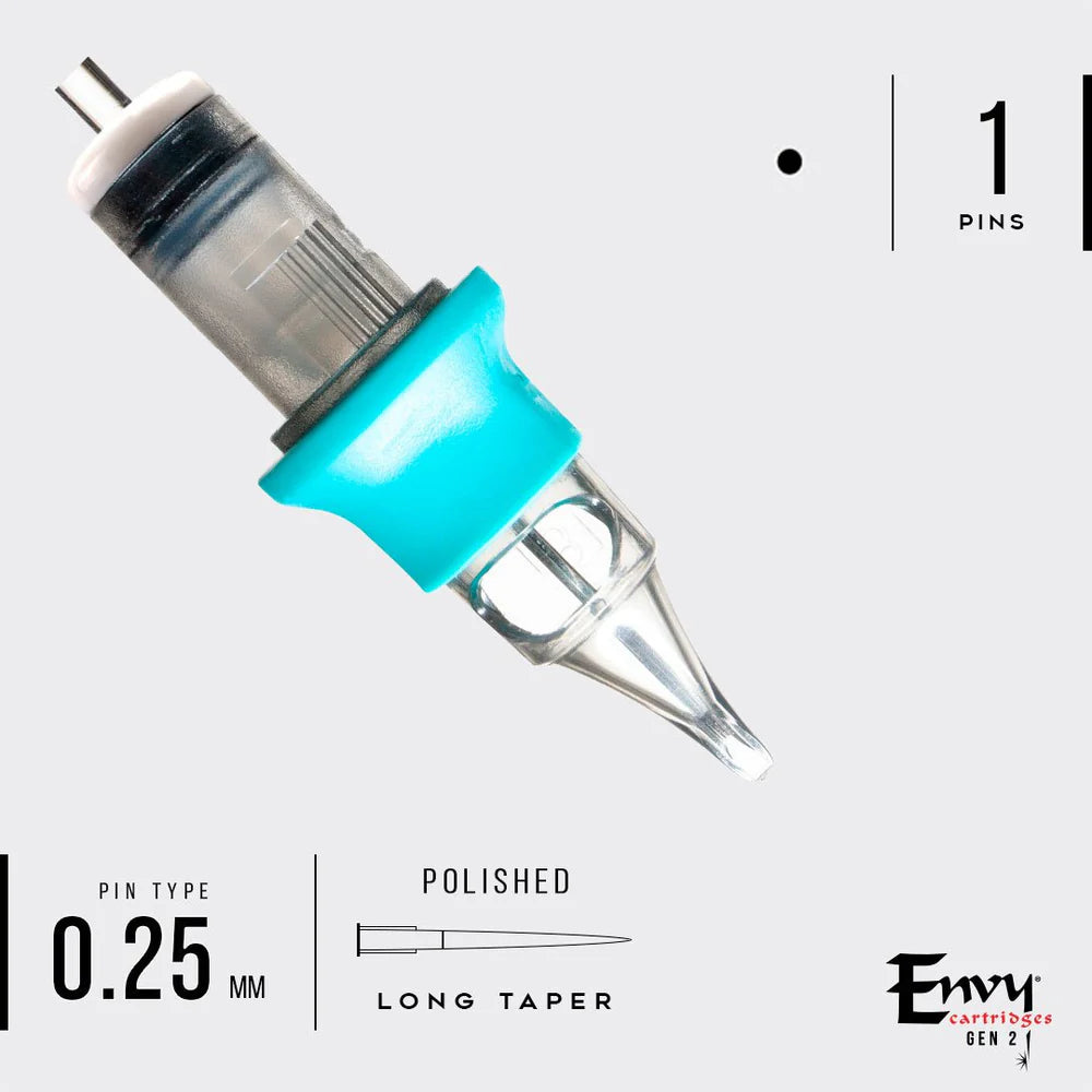 Envy Gen 2 - Bugpin Cartridges 1 Round Liner (10 Pack)