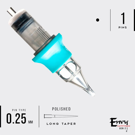 Envy Gen 2 - Bugpin Cartridges 1 Round Liner (10 Pack)