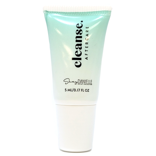 Small 5ml tube of Cleanse Aftercare by Shay Danielle for PMU and tattoo healing, displayed on a white background.