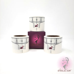 Girlz Ink disposable brow ruler for eyebrow mapping and symmetry.