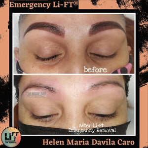 Li-FT removal and correction products supporting professional permanent makeup correction services