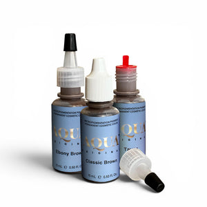 Three bottles of Li Pigments Aqua PMU Pigments