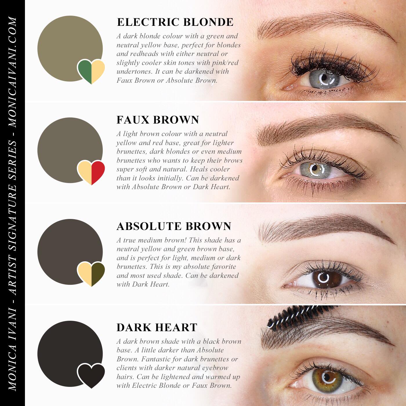 Monica Ivani® Signature Series Eyebrow Pigment Set by Li Pigments