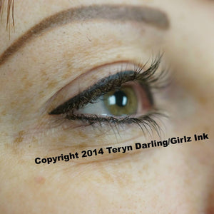 Healed permanent makeup straight eyeliner results using Onyx pigment by Girlz Ink.