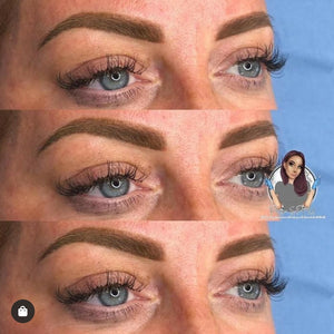 Healed PMU brows using Sage pigment, soft neutral brown permanent makeup eyebrow results after healing