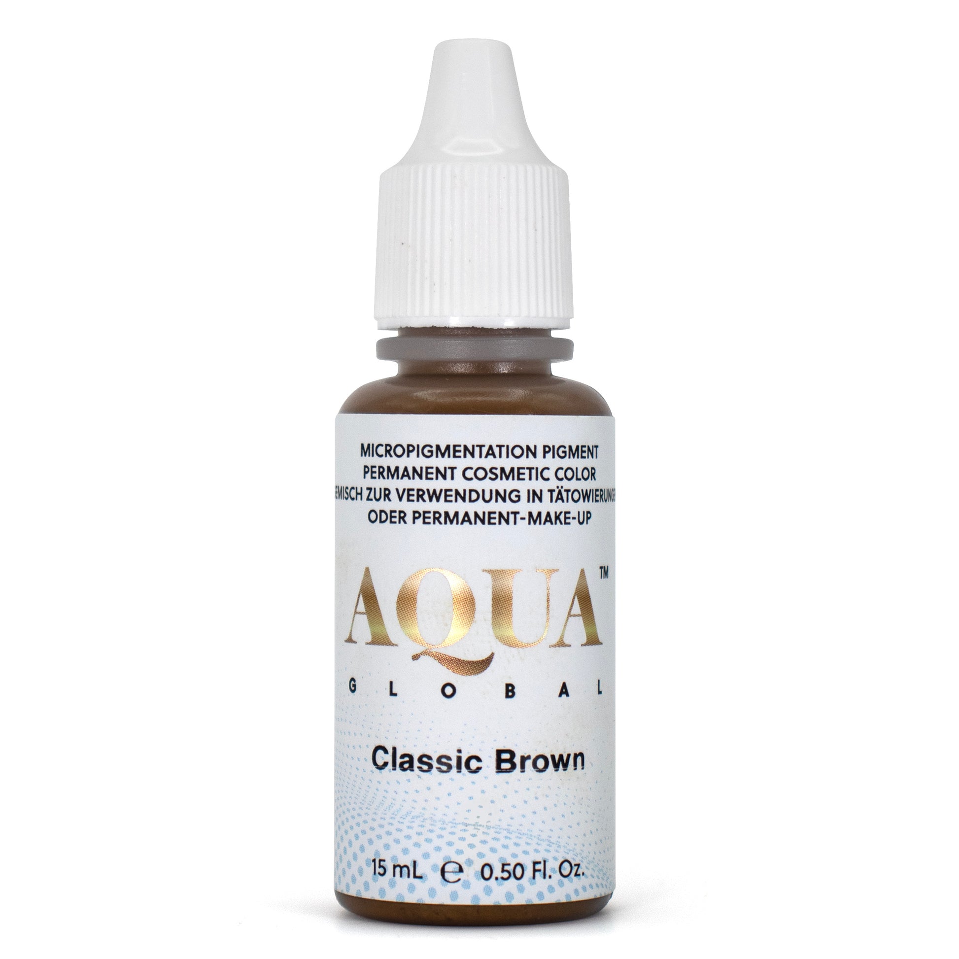 Aqua Global Classic Brown Pigment – 15ml balanced brown ideal for all Fitzpatrick levels
