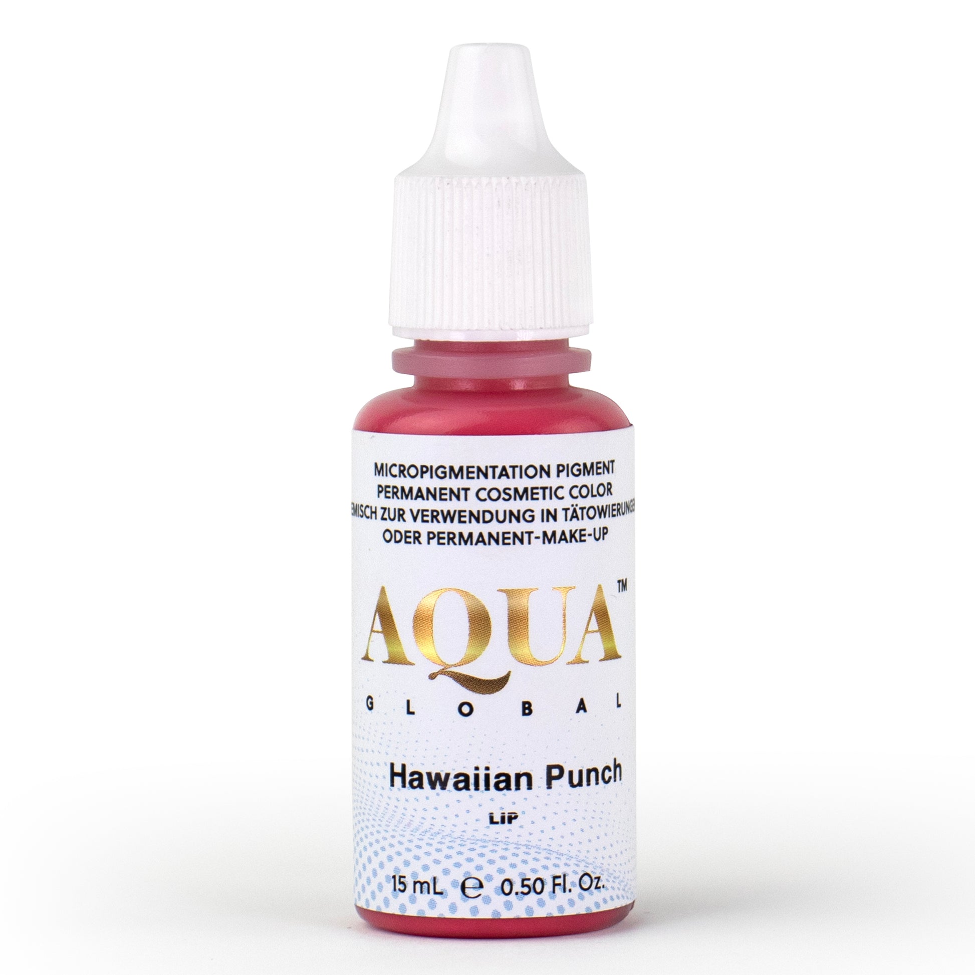 Aqua Hawaiian Punch lip pigment bottle for permanent makeup and lip blush procedures