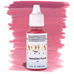 Aqua Hawaiian Punch PMU lip pigment in a cool bright pink shade, designed for lip blush artists who want vibrant healed results on fair to neutral skin tones.