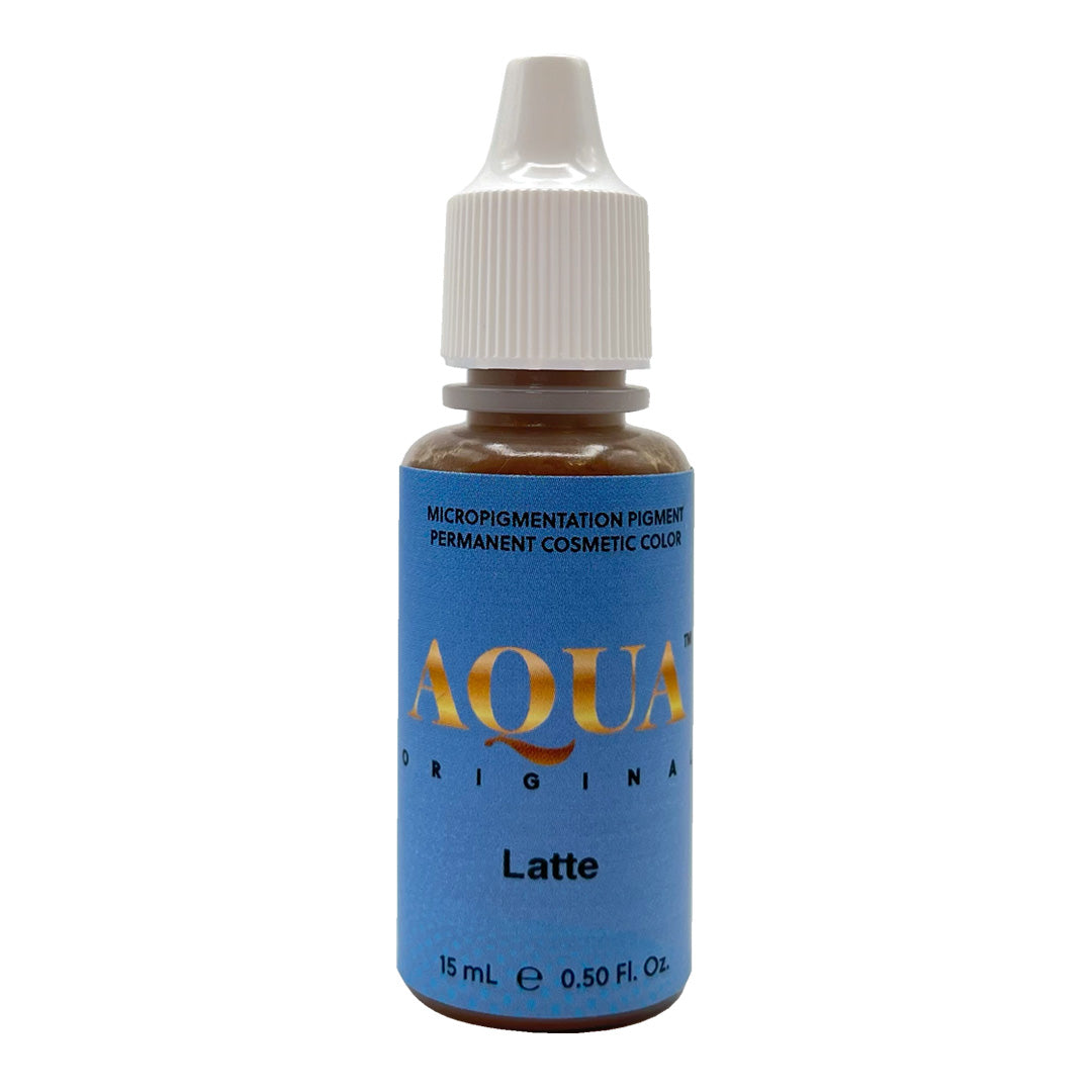 Aqua Original Latte pigment bottle for PMU brow procedures
