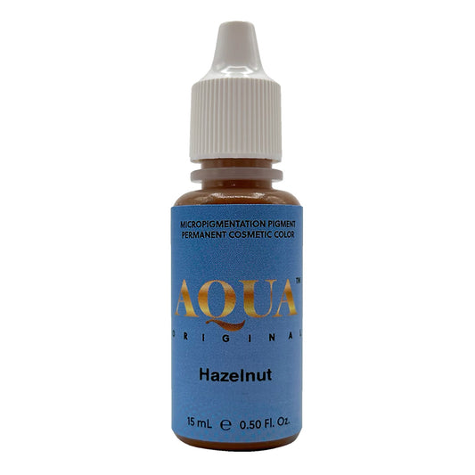 Aqua Original Hazelnut pigment bottle for permanent makeup brows.