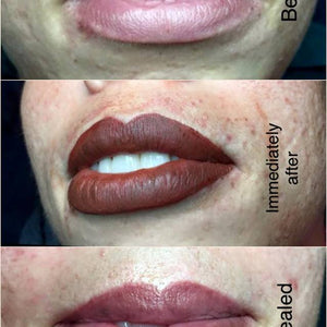Healed lips 5 weeks after first session using Cinnamon Toast and Orange Crush mix by Jenean Anderson.