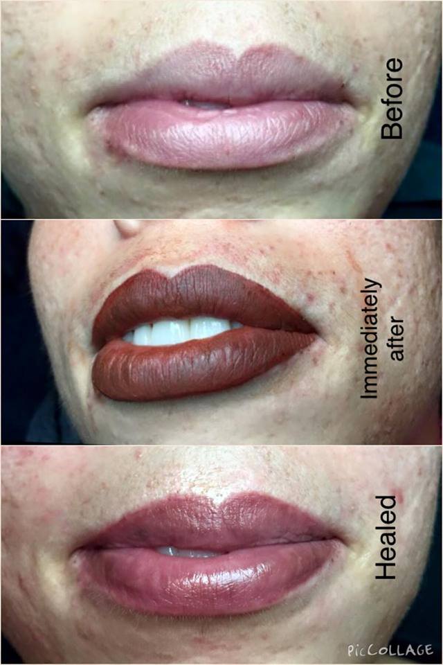 Healed lips 5 weeks after first session using Cinnamon Toast and Orange Crush mix by Jenean Anderson.