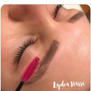 Healed PMU brows using Velvet Dark Toffee and Ultra Gray pigment, created by Lydia Harré.