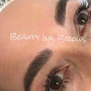 Healed brows after one session using Eboni Express with one drop of Ultra Gray by Beauty Ink Brows.