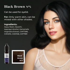 Hanafy Black Brown N5 Used for Eyeliner - Bold and Defined Look