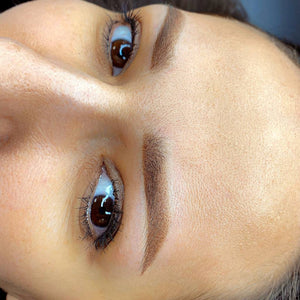 Before and After Brows with Hanafy Dark Brunette N4 Pigment - Perfect Healed Results