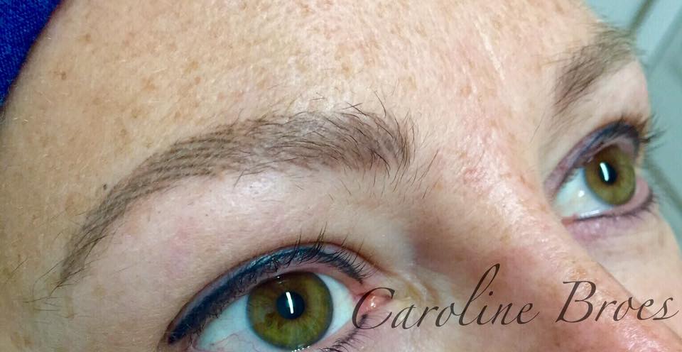 Healed brows using Mochaccino and Gray Vanish pigments for natural PMU results