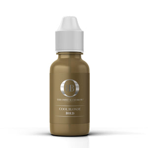 Healed brow result using Cool Blonde Bold pigment from the Blush to Bold series.