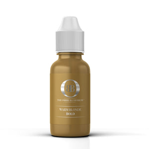 Healed brow results using Warm Blonde Bold pigment from the Blush to Bold collection.