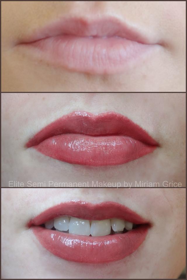 Healed soft rose-toned lips created with an equal blend of Mauve-Lous and Sugared Rose pigments