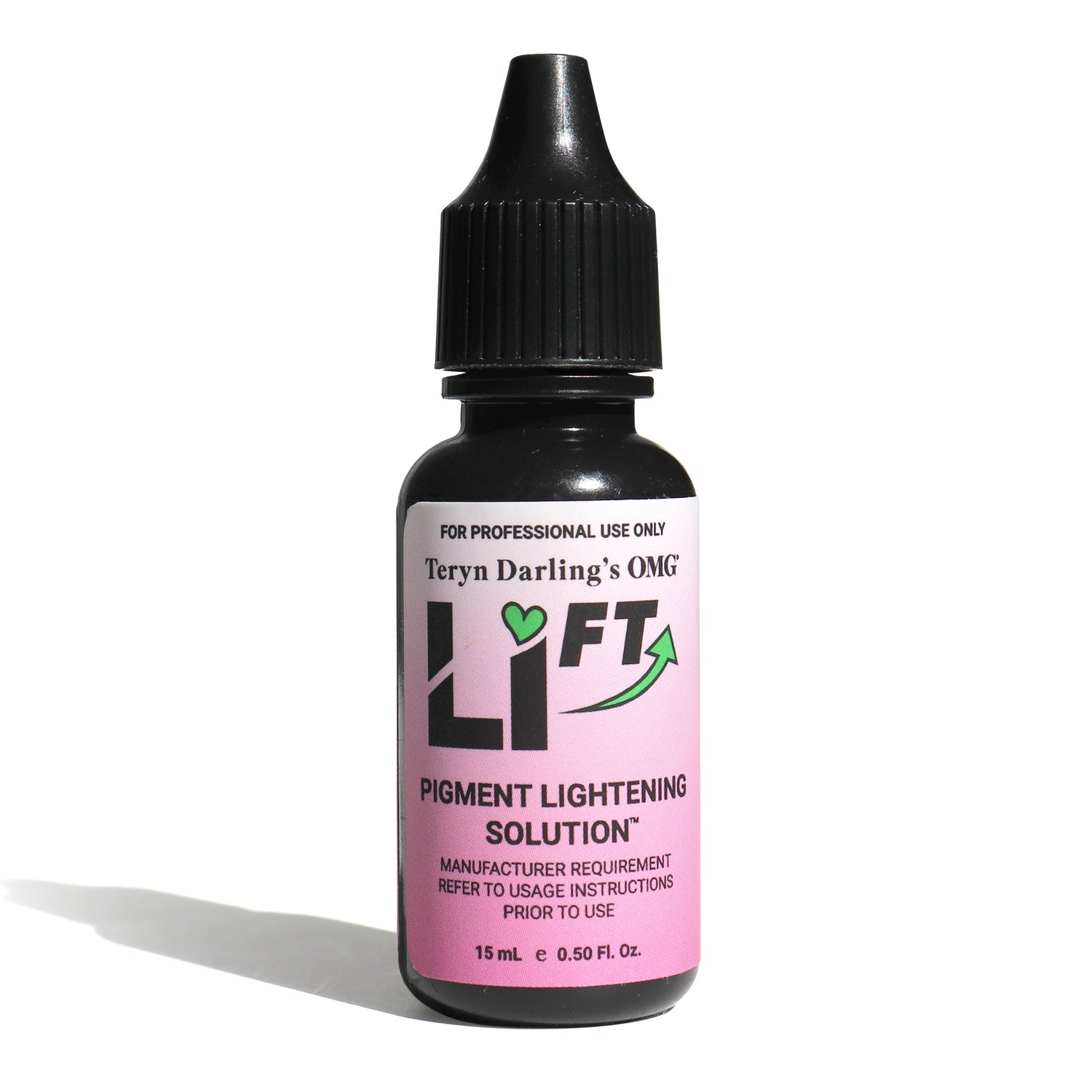 LiFT Saline Removal Solution by Teryn Darling — professional PMU pigment lightening solution for brows, lips, and small tattoos.