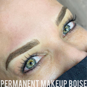 Soft brown healed brows created using LI Loaded Cowgirl pigment by Tara Thomason.