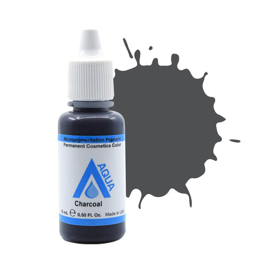  15mL bottle of Li Pigments Charcoal—ideal for soft, smoky eyeliner or blending for cooler tones in PMU procedures.