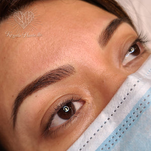 Bottle of Loaded Maverick pigment, a deep neutral brown for eyebrows, great for Fitz 3-5.