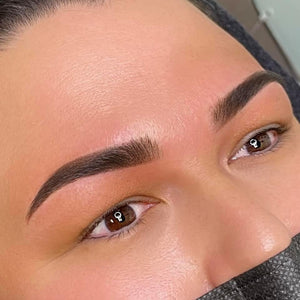 Healed ombré brows using Loaded pigment Mustang by Anna Jordan Medina.