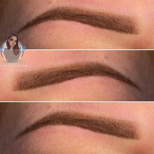 Soft, cool-toned brows created with Silver Spur by LI Pigments—ideal for clients wanting a natural, ash brown finish.