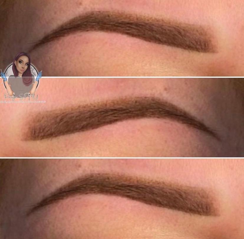 Soft, cool-toned brows created with Silver Spur by LI Pigments—ideal for clients wanting a natural, ash brown finish.