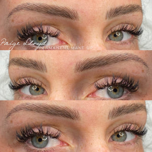 Healed ombré brows created with Loaded Maverick pigment by Paige Lloyd, showcasing rich color and natural blending.