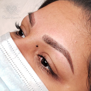 Brow result using Loaded Maverick with a couple drops of Outlaw Brown by Krystle Harte for custom depth.