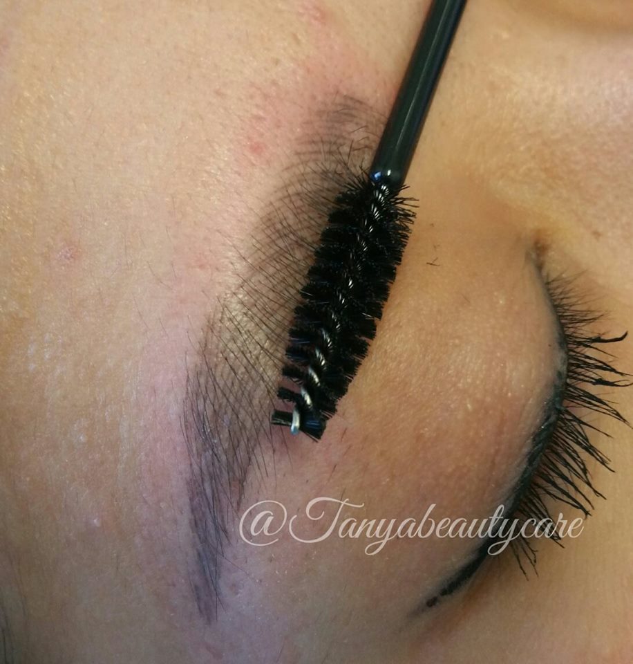 Healed combo brows using Navajo and Autumn Gold pigments from Girlz Ink