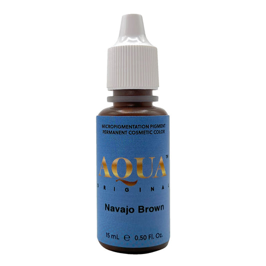  Aqua Original Navajo Brown pigment bottle 15ml for permanent makeup procedures.