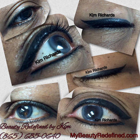 Healed permanent eyeliner created using 20% Caribbean Mod and 80% Ultra Black by Kim Richards of My Beauty Redefined.