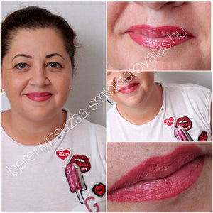 Full lip color result using 100% Rustic Red by Zsuzsanna Berenyi.