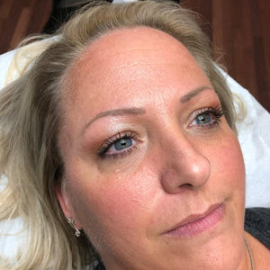 Clean brow work by Jennifer McCahill using Loaded Silver Spur—perfect for neutral to cool brown healed results.