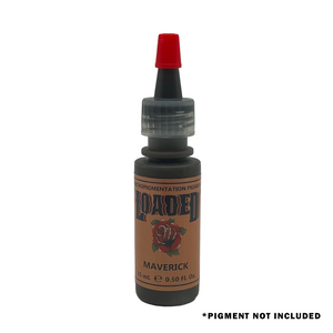 Individually packaged disposable PMU ink caps with red bases, shown in clear sterile packaging on a white background, used for holding pigment during permanent makeup procedures.